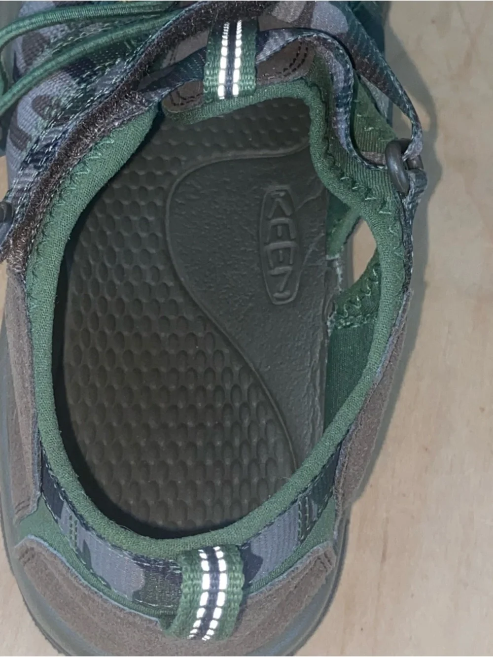 Keen Newport H2 Youth Green Camo Closed-Toe Outdoor Sport Sandals Size 7